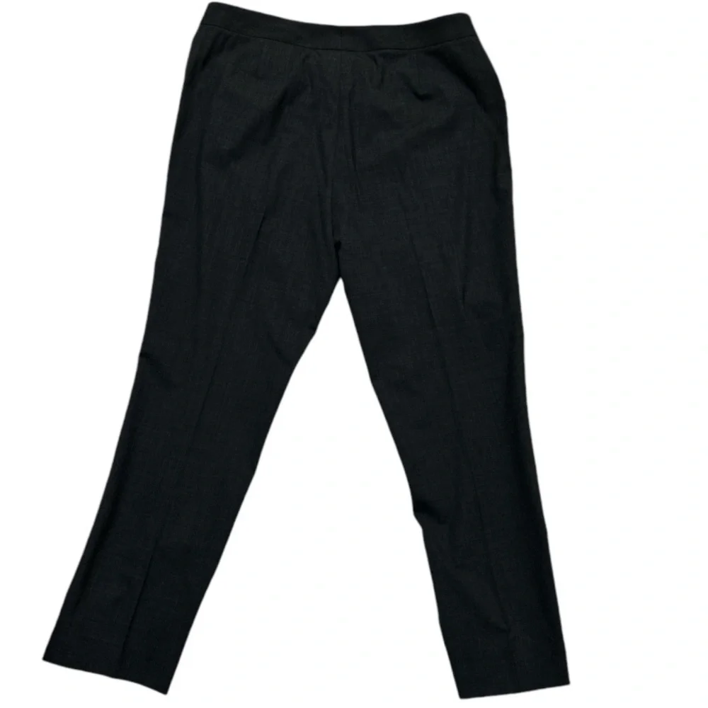 Lafayette 148 New York Wool Trousers Black/Charcoal Gray Professional Dress Pant